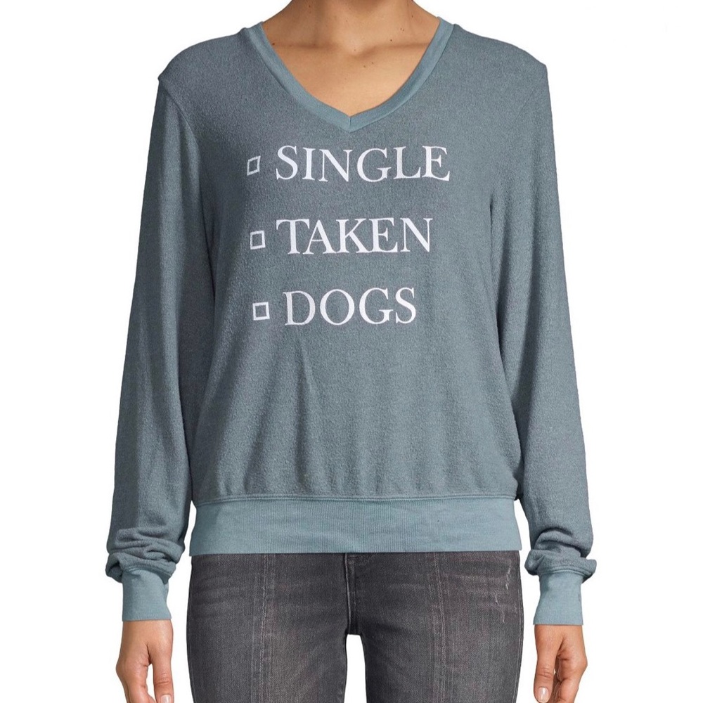 Wildfox “Single Taken Dogs” Sweatshirt.  Size M.